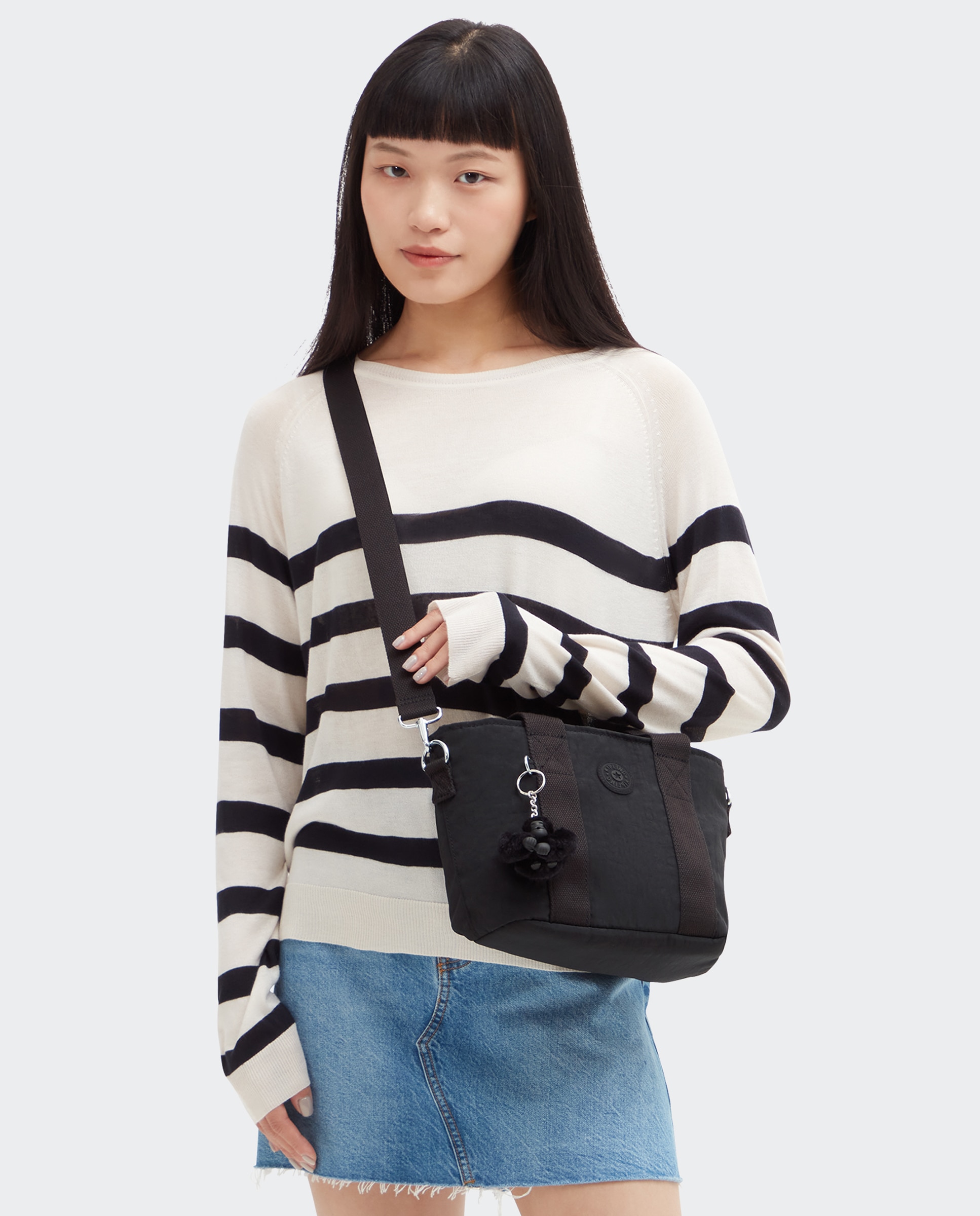Bolso de mano pequeño con asa extraíble - Kipling - Negro Negro-2