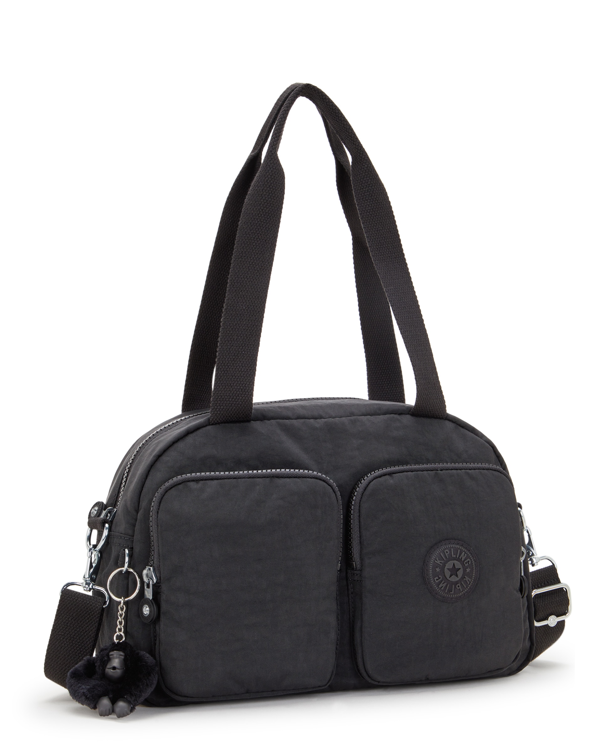 Bolso de hombro grande con bolsillos de cremallera y asa extraíble - Kipling - Negro Negro-5