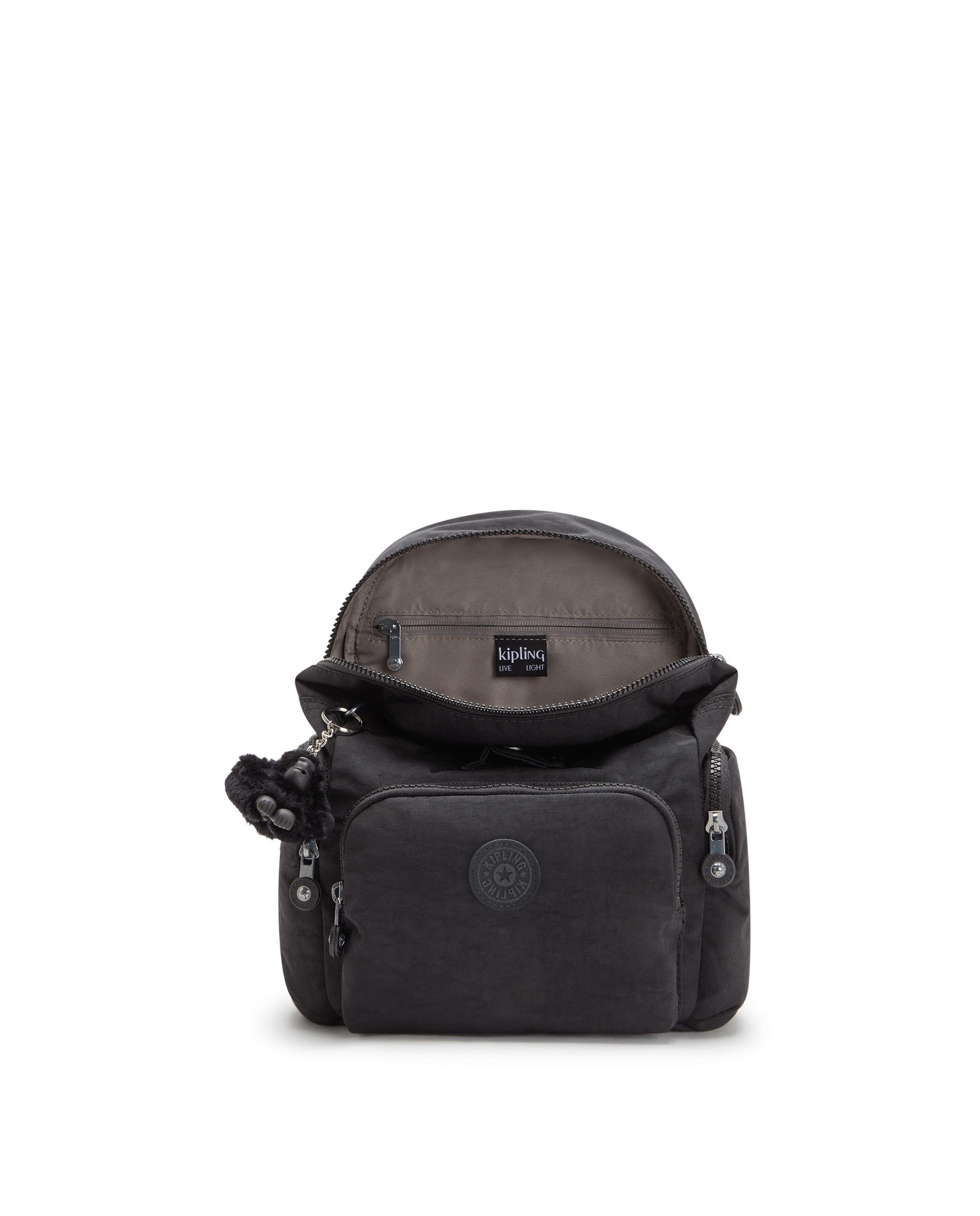Mochila mini con bolsillos y correas ajustables - Kipling - Negro Negro-2