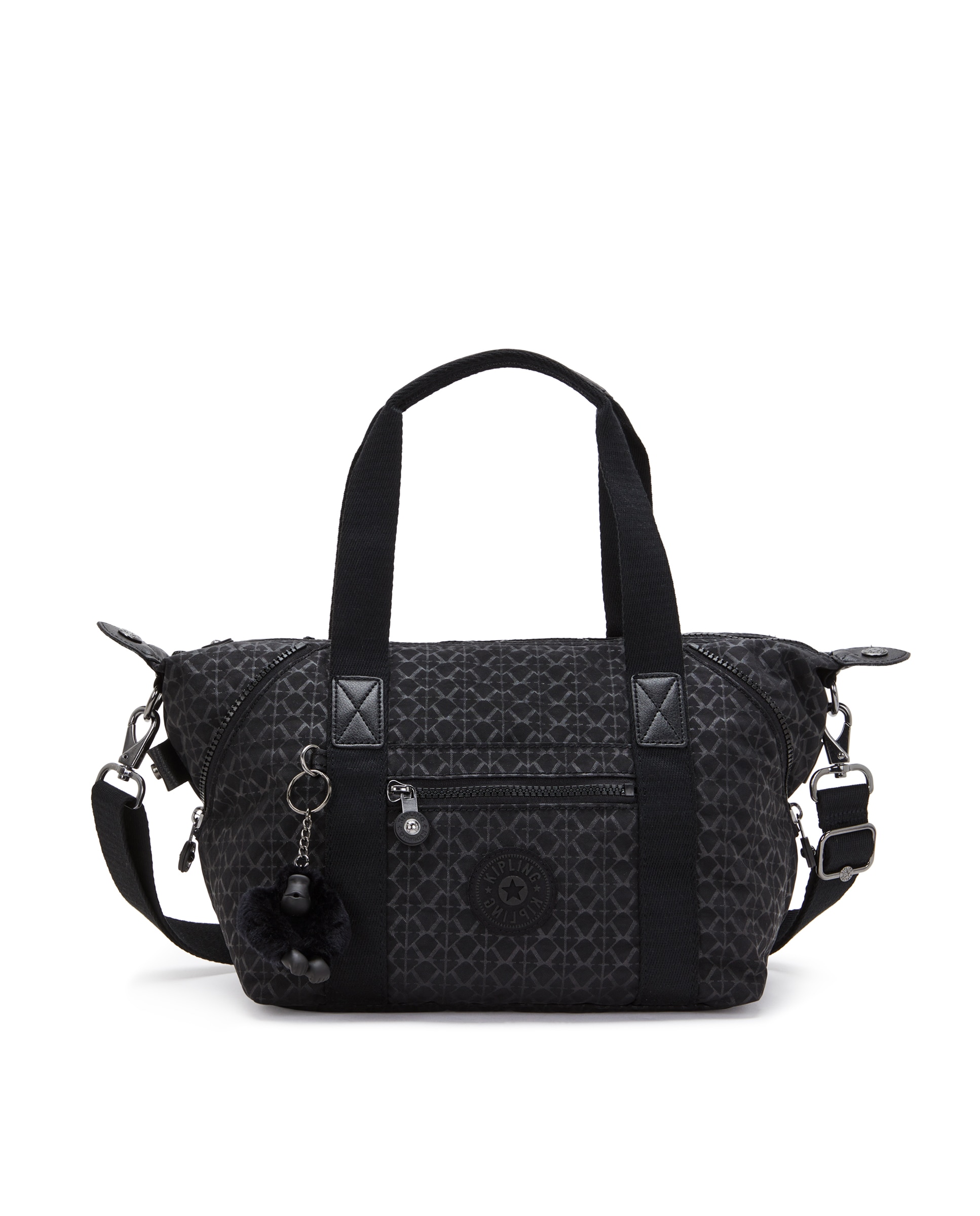 Bolso de hombro multiposición pequeño Art Mini en estampado - Kipling - Negro Negro-1