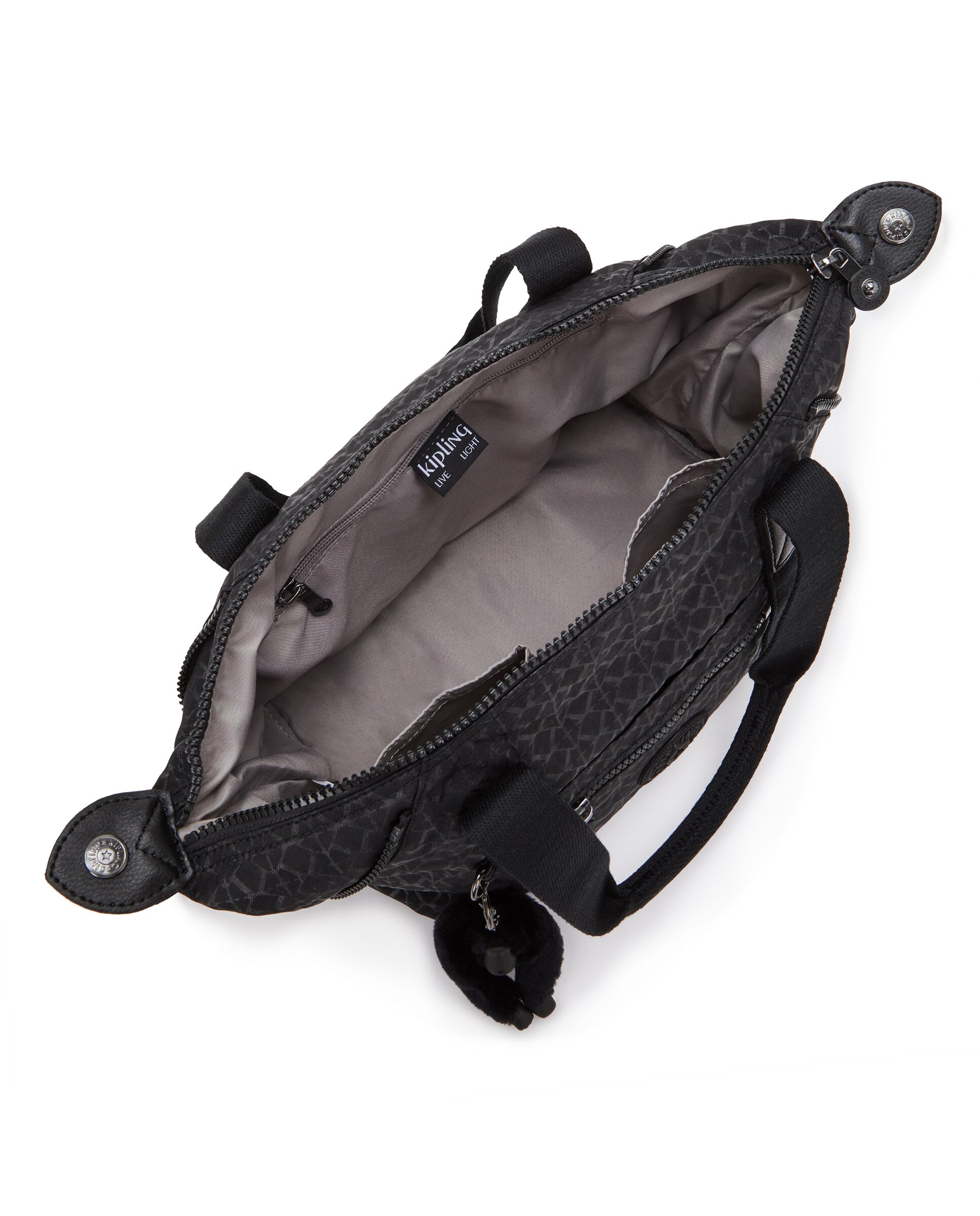Bolso de hombro multiposición pequeño Art Mini en estampado - Kipling - Negro Negro-2