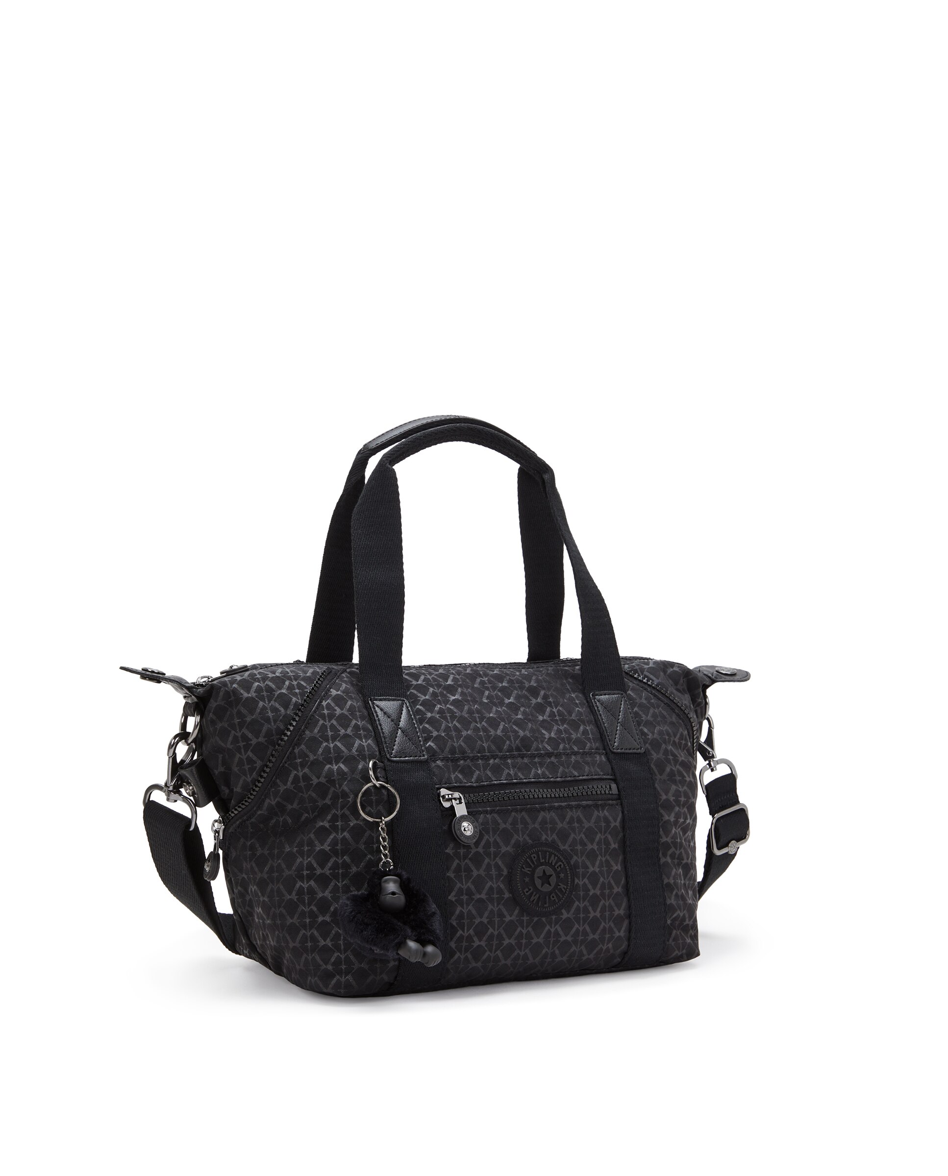 Bolso de hombro multiposición pequeño Art Mini en estampado - Kipling - Negro Negro-4
