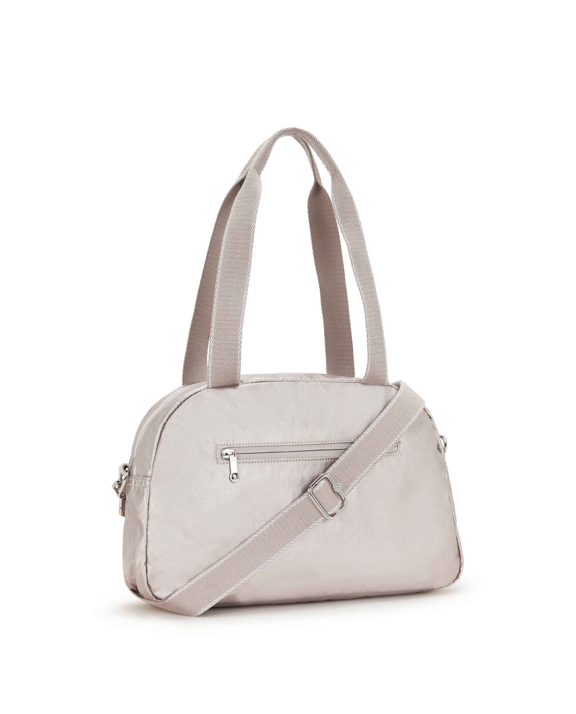 Bolso de hombro grande con bolsillos de cremallera y asa extraíble - Kipling - Gris claro Gris claro-4