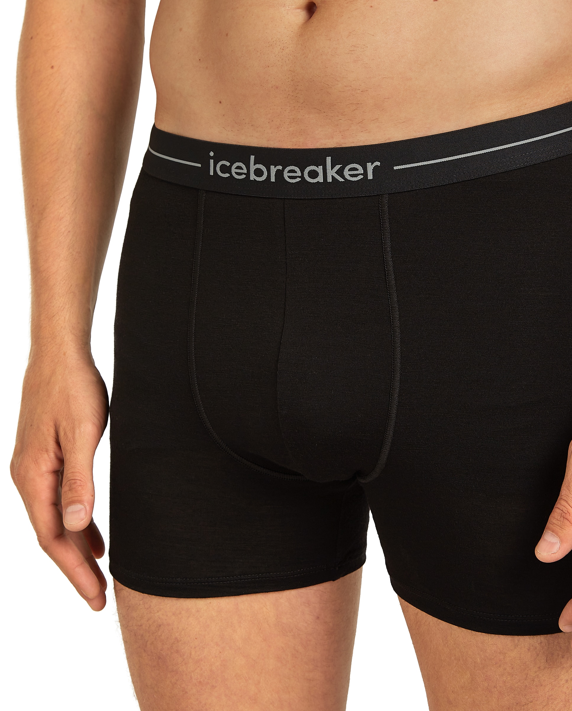 Ropa interior Multideporte Hombre M Anatomica Boxers Icebreaker - Negro mate Negro mate-1