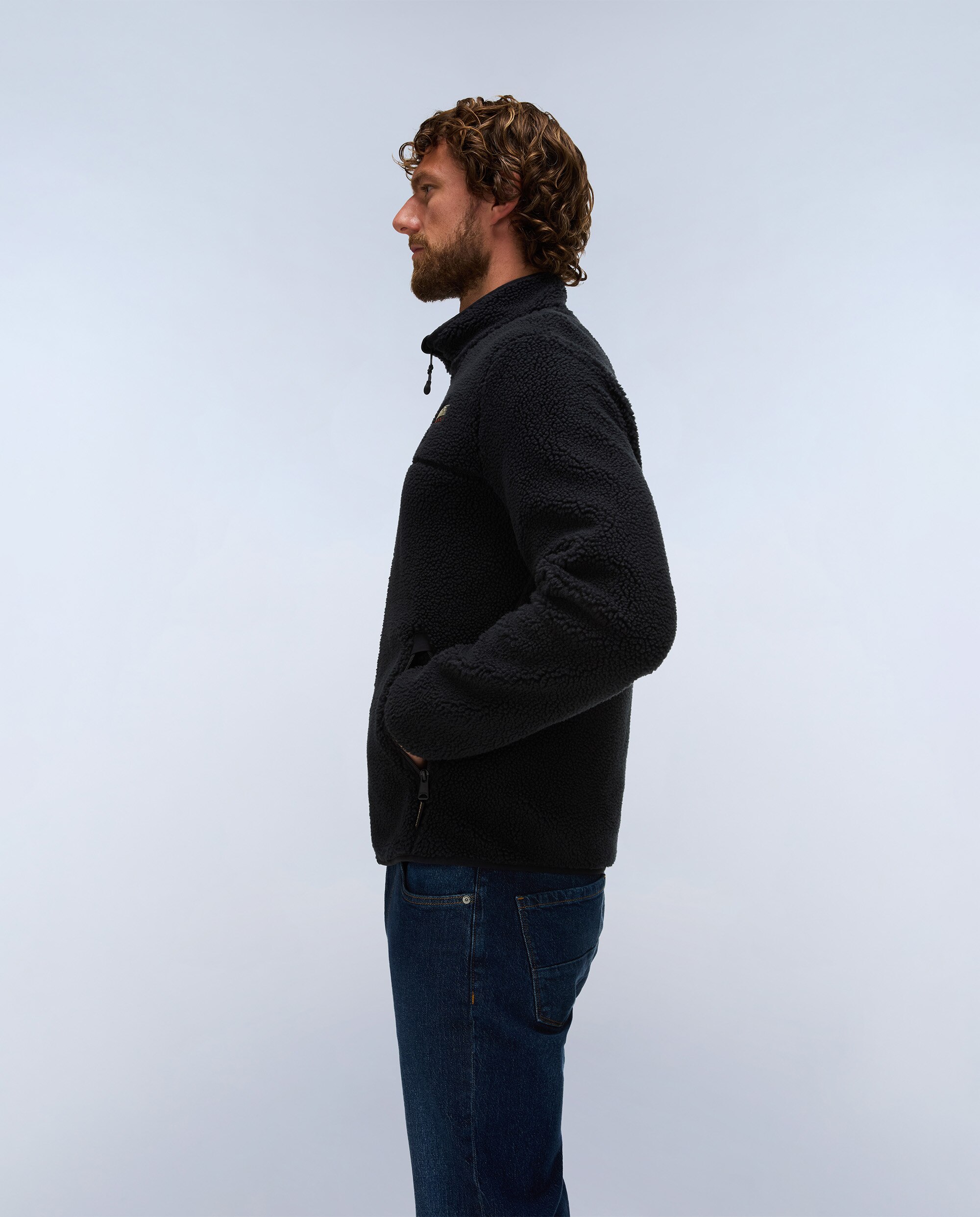 Sudadera de hombre tynik fz con cuello alto y cremallera - Napapijri - Negro Negro-3