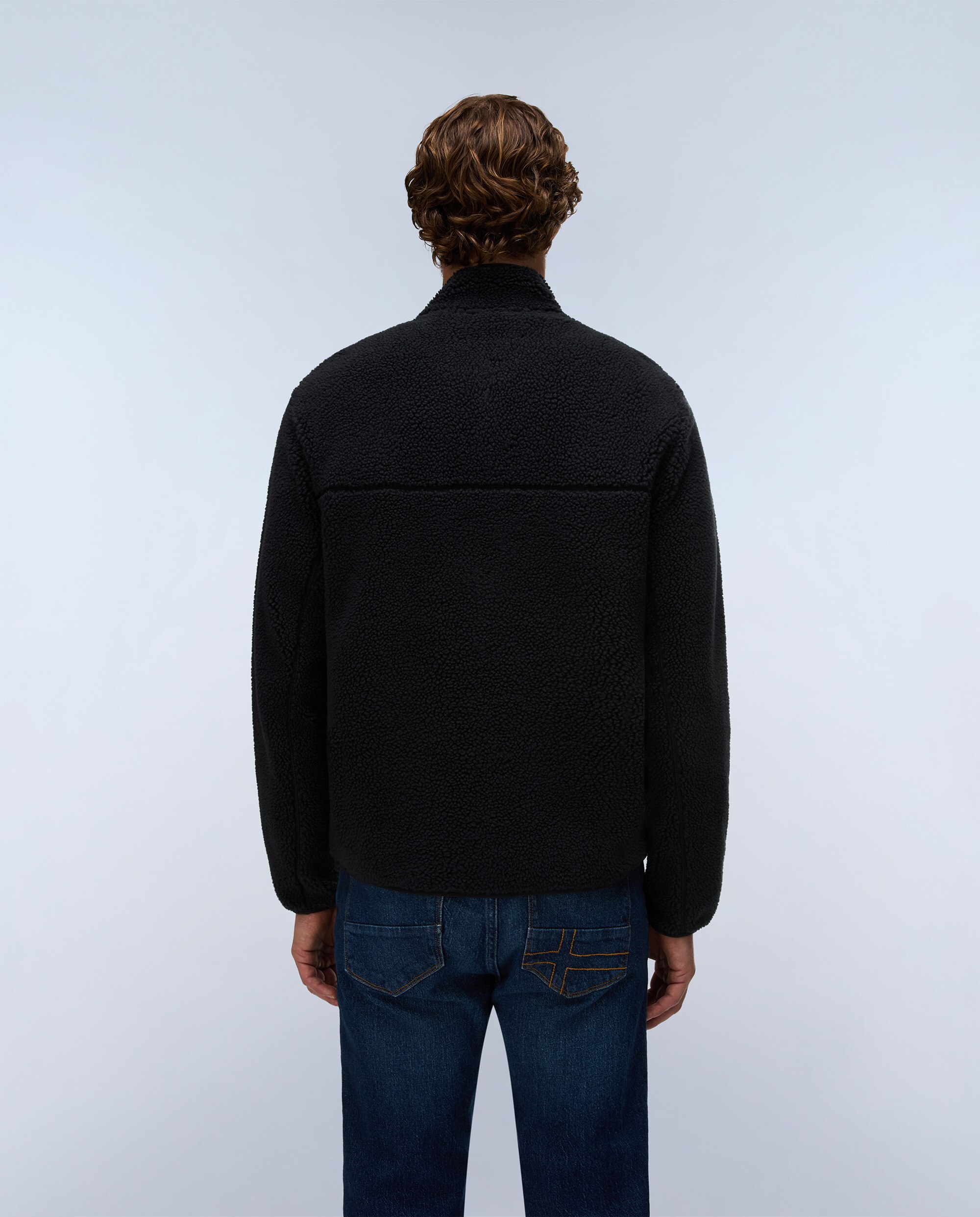 Sudadera de hombre tynik fz con cuello alto y cremallera - Napapijri - Negro Negro-4