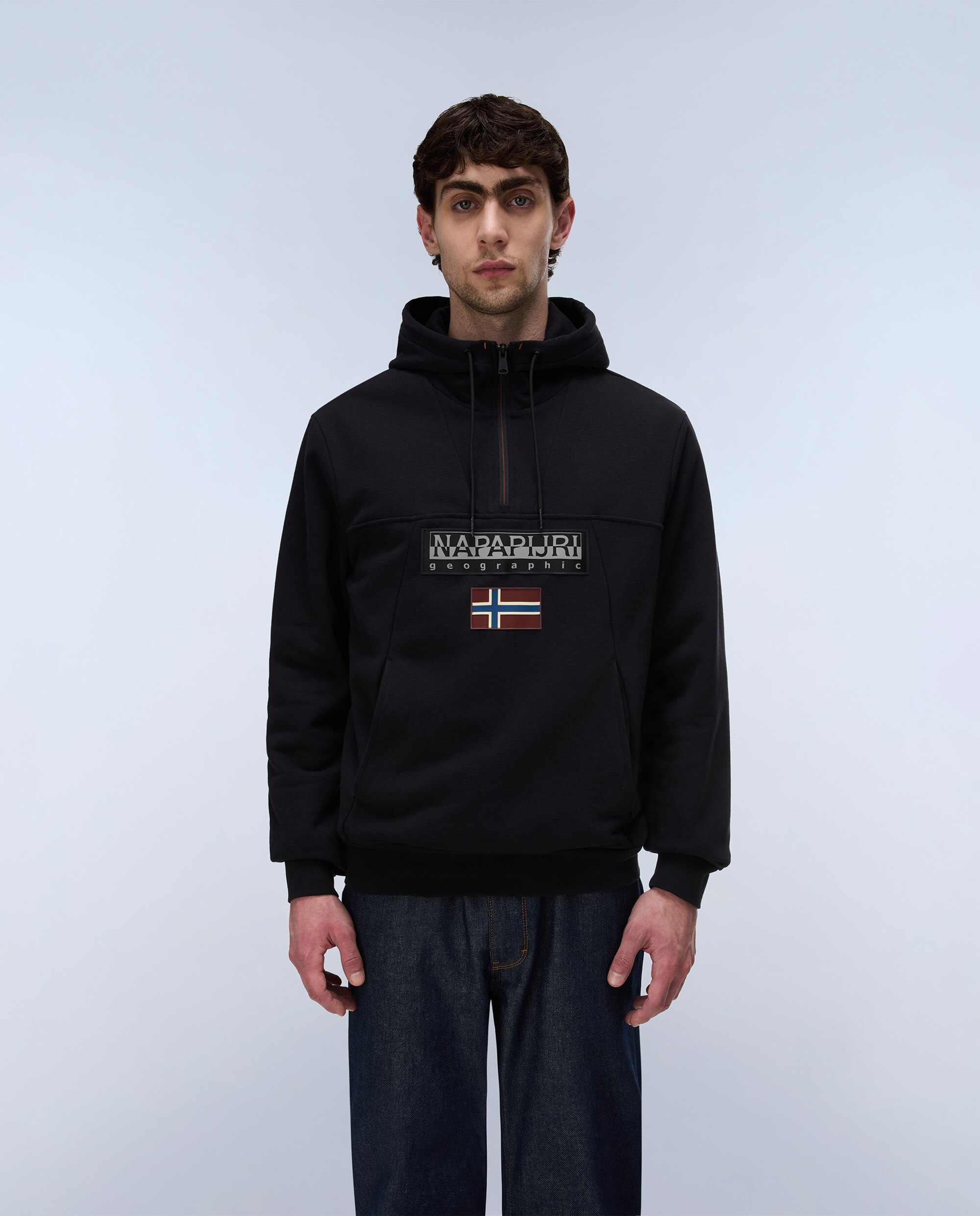 Imagen 0 de Sudadera de hombre burgee hzh con capucha Negro