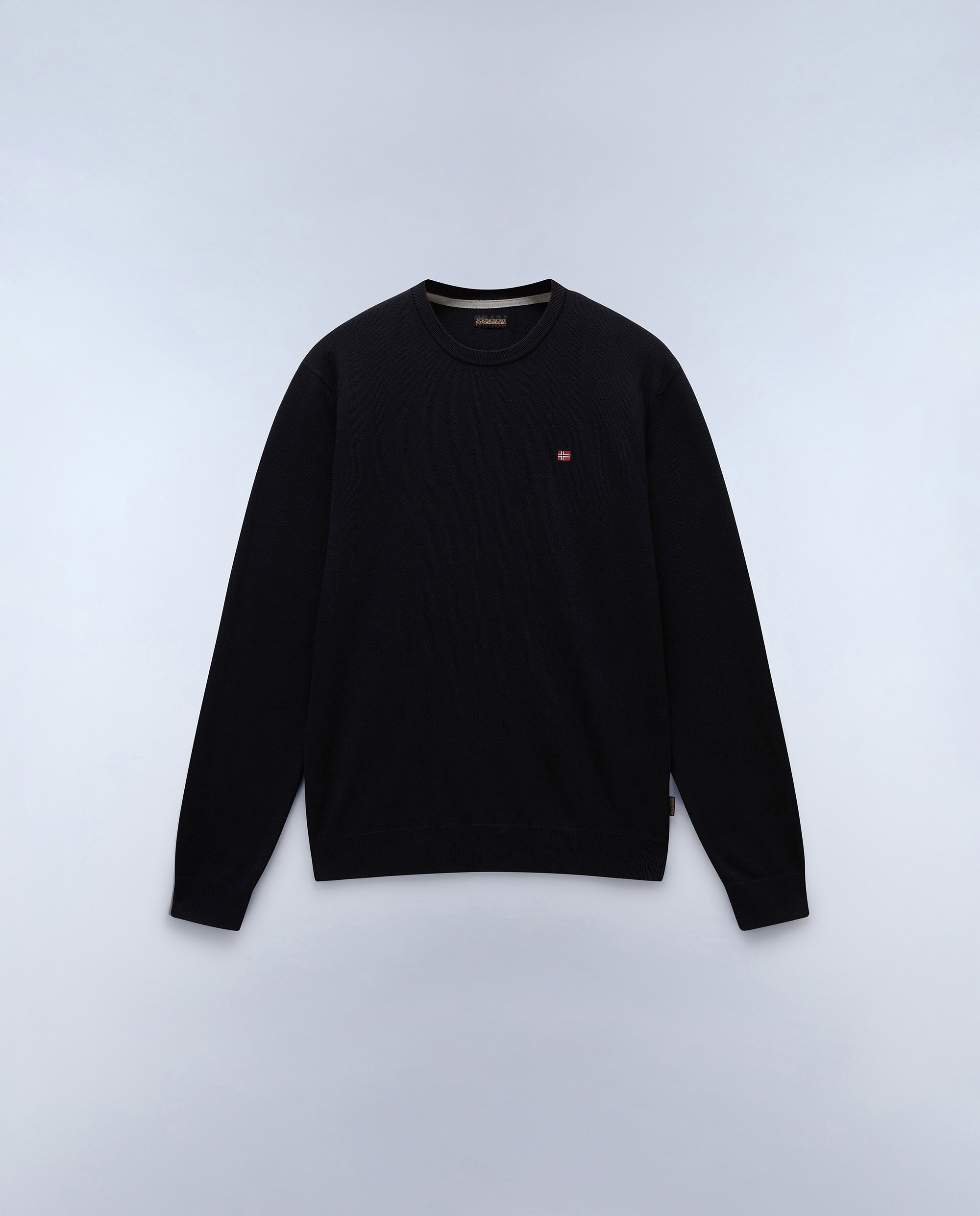 Jersey de algodón droz de hombre azul marino de cuello redondo - Napapijri - Negro Negro-5