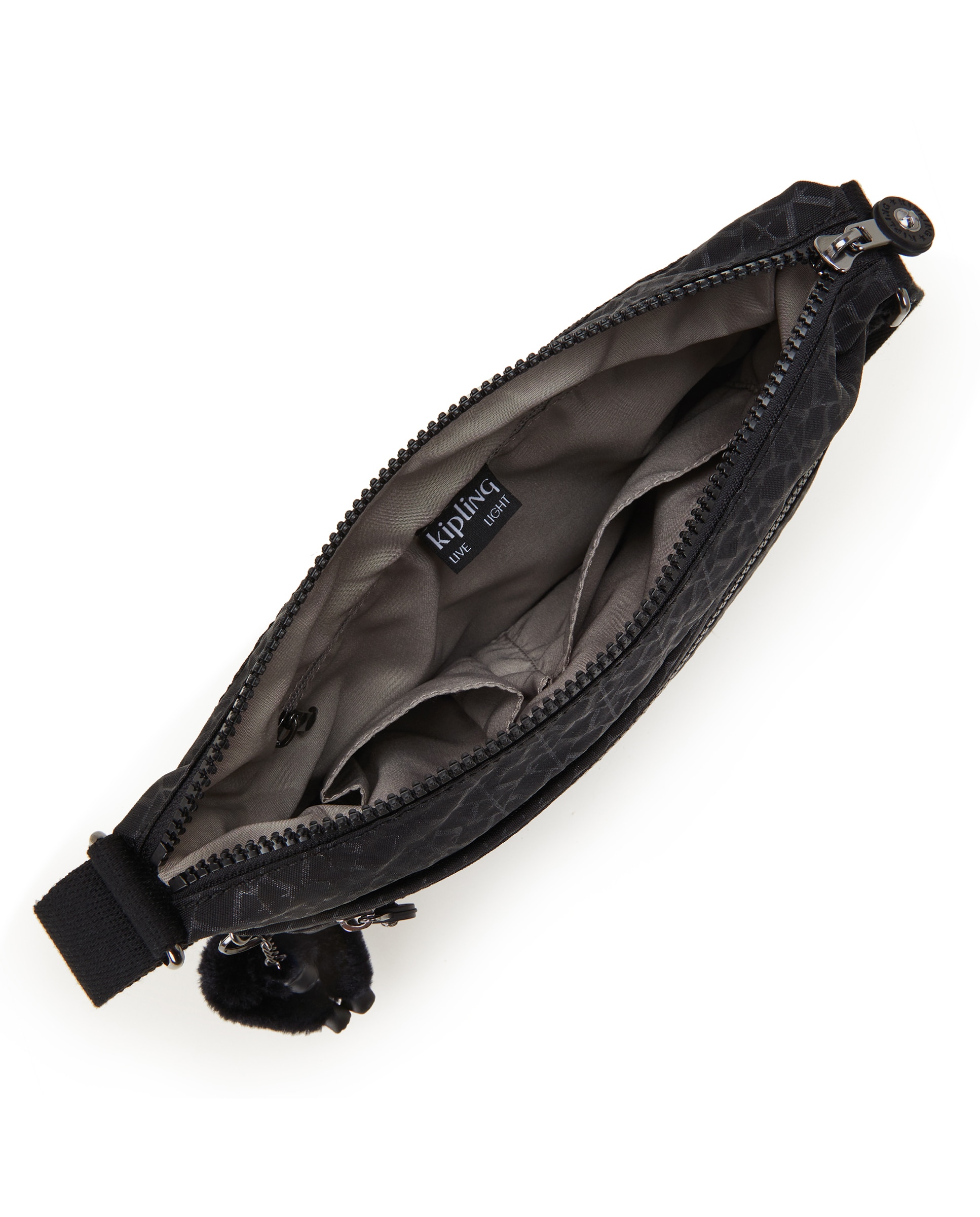 Bandolera de mujer ligera Arto con correa extensible en estampado - Kipling - Negro Negro-4