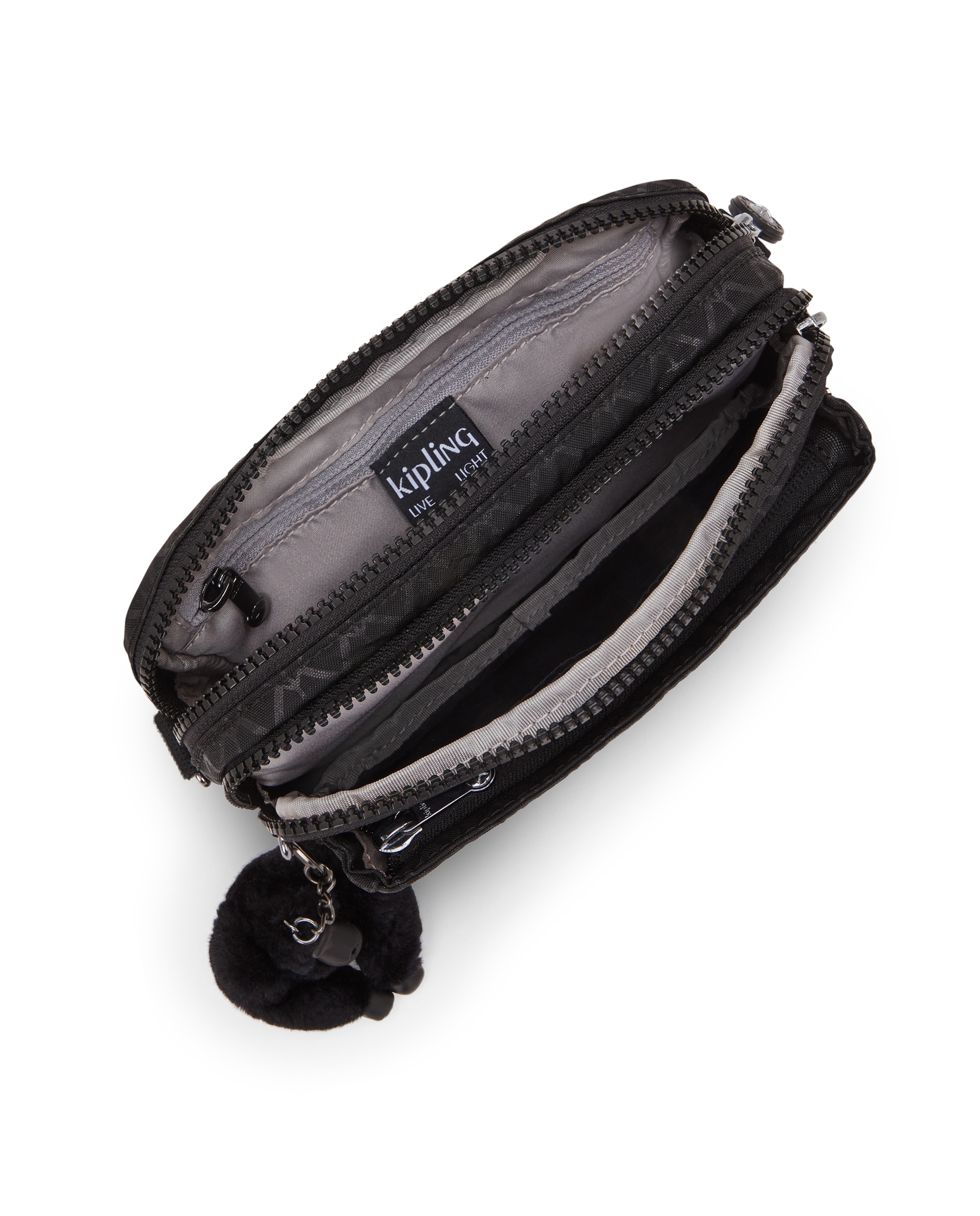 Bolsito cruzado de mujer 2 en 1 convertible en riñonera - Kipling - Negro mate Negro mate-2