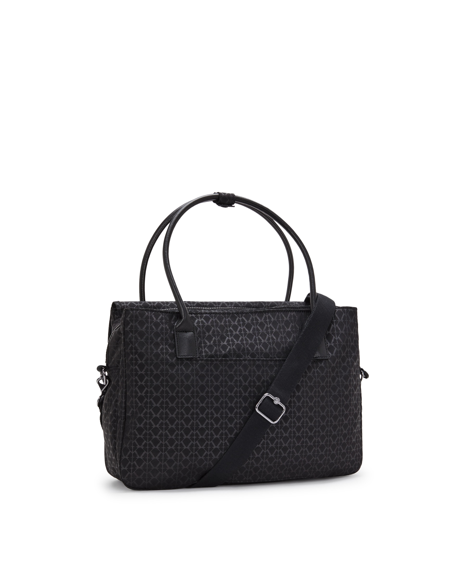 Bolso portadocumentos pequeño con compartimento para portátil - Kipling - Negro mate Negro mate-3