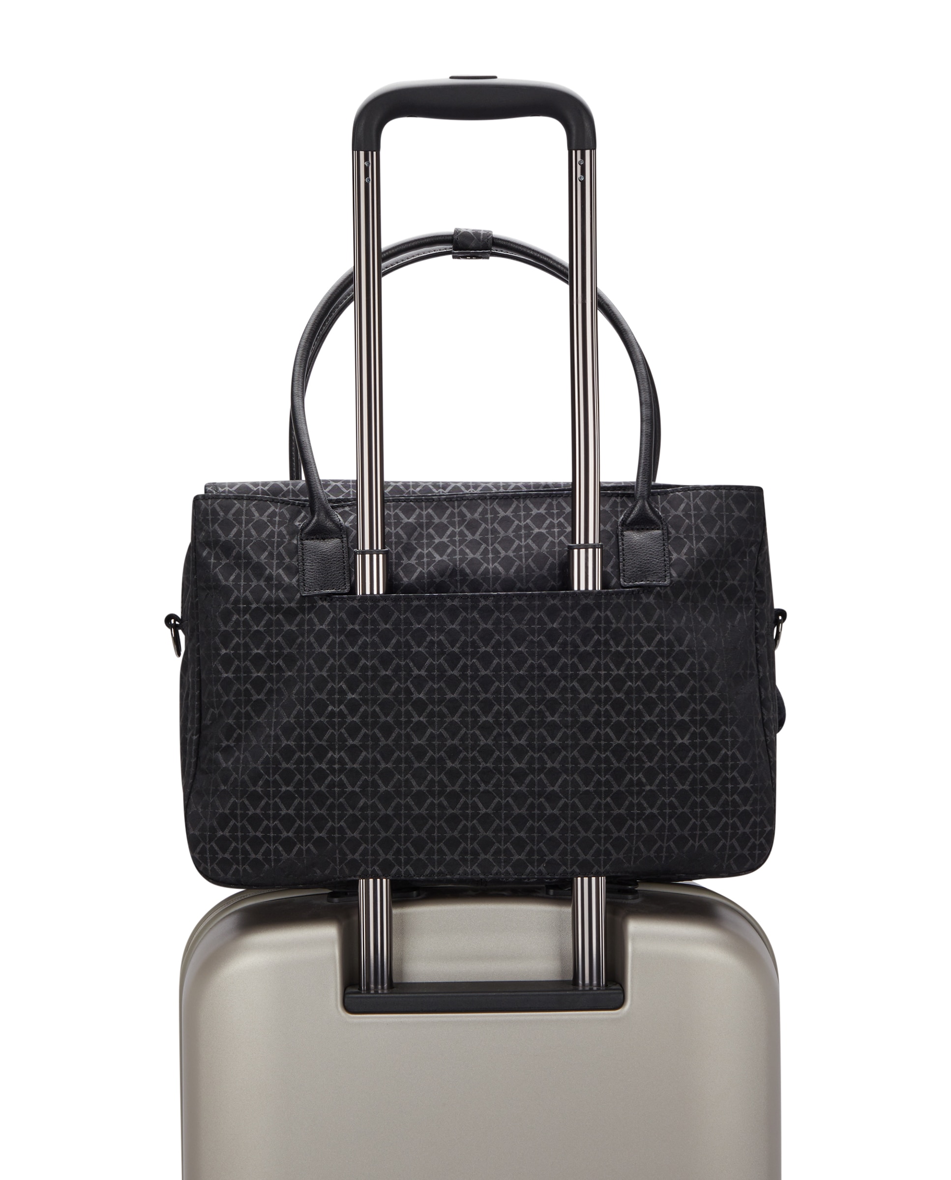 Bolso portadocumentos pequeño con compartimento para portátil - Kipling - Negro mate Negro mate-6