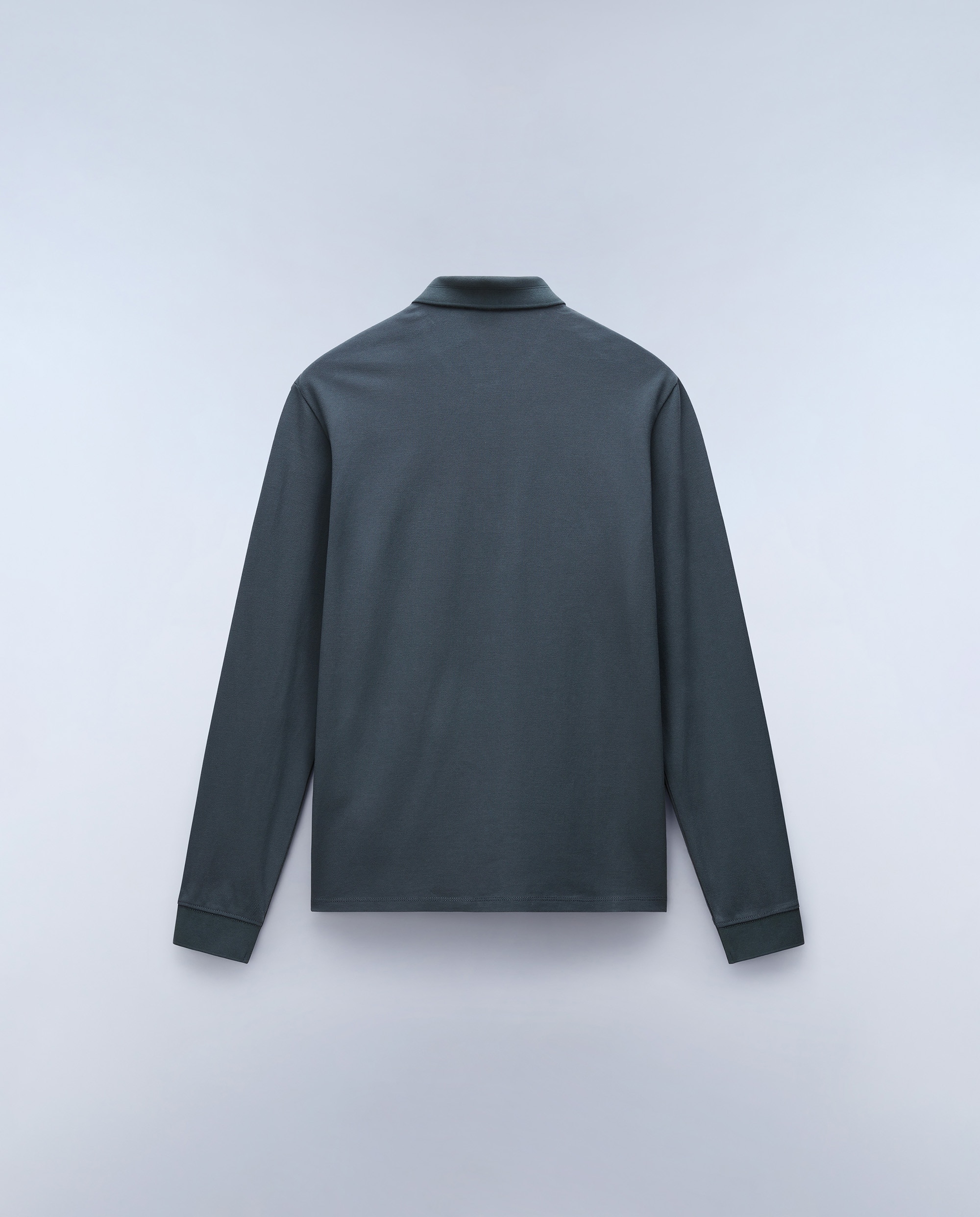 Polo de piqué de hombre de manga larga - Napapijri - Verde grisáceo Verde grisáceo-4