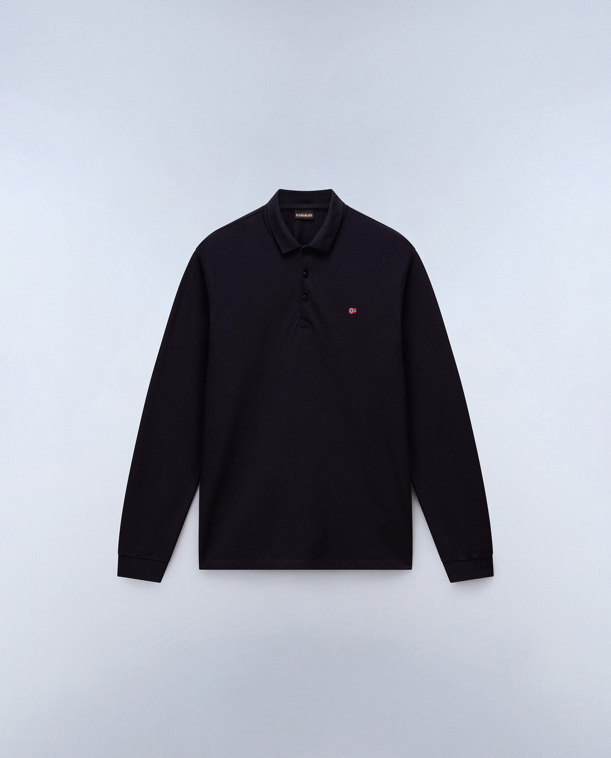 Polo de piqué de hombre de manga larga - Napapijri - Negro Negro-5