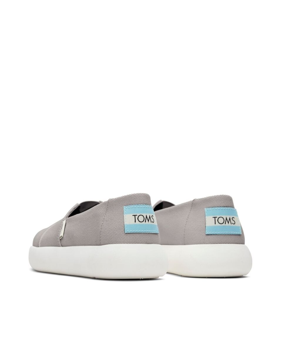 Alpargatas planas de mujer toms de lona - Gris Gris-2