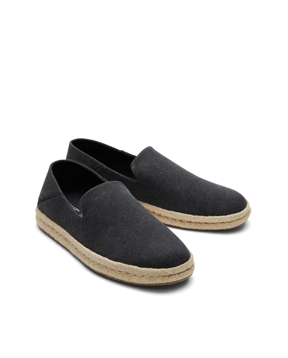 Alpargatas de hombre santiago de lona - Toms - Negro Negro-3