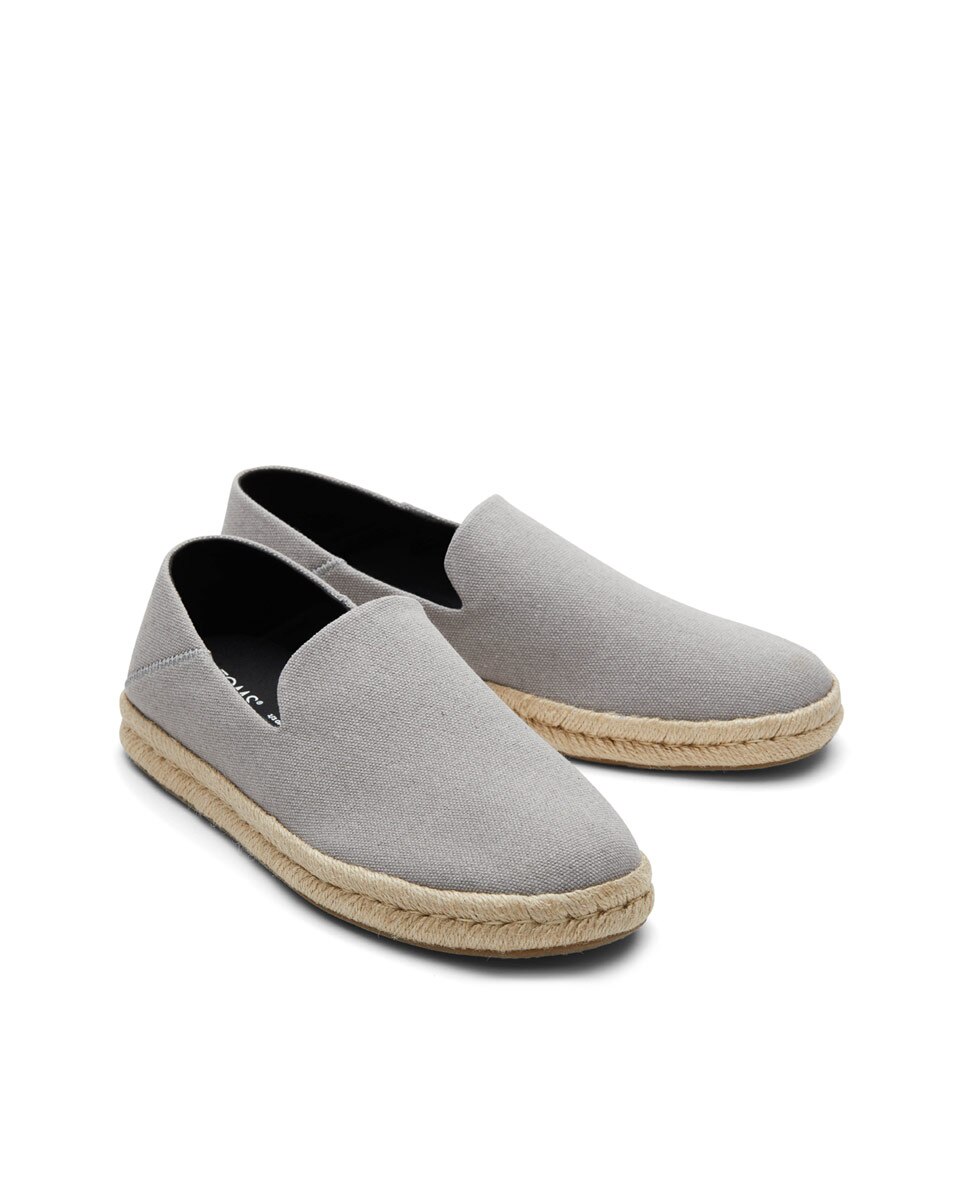 Alpargatas de hombre santiago toms en lona con yute - Gris Gris-3