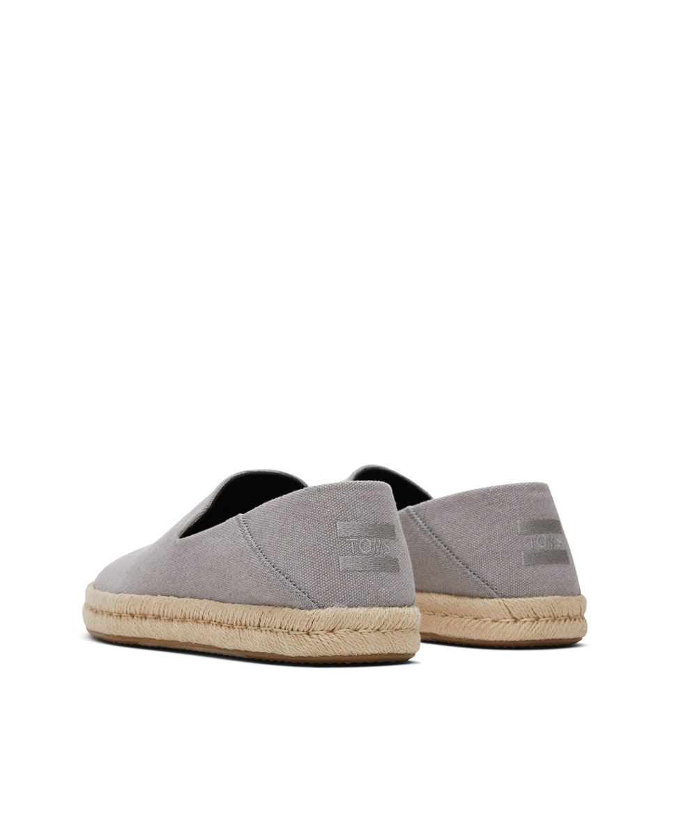 Alpargatas de hombre santiago toms en lona con yute - Gris Gris-2