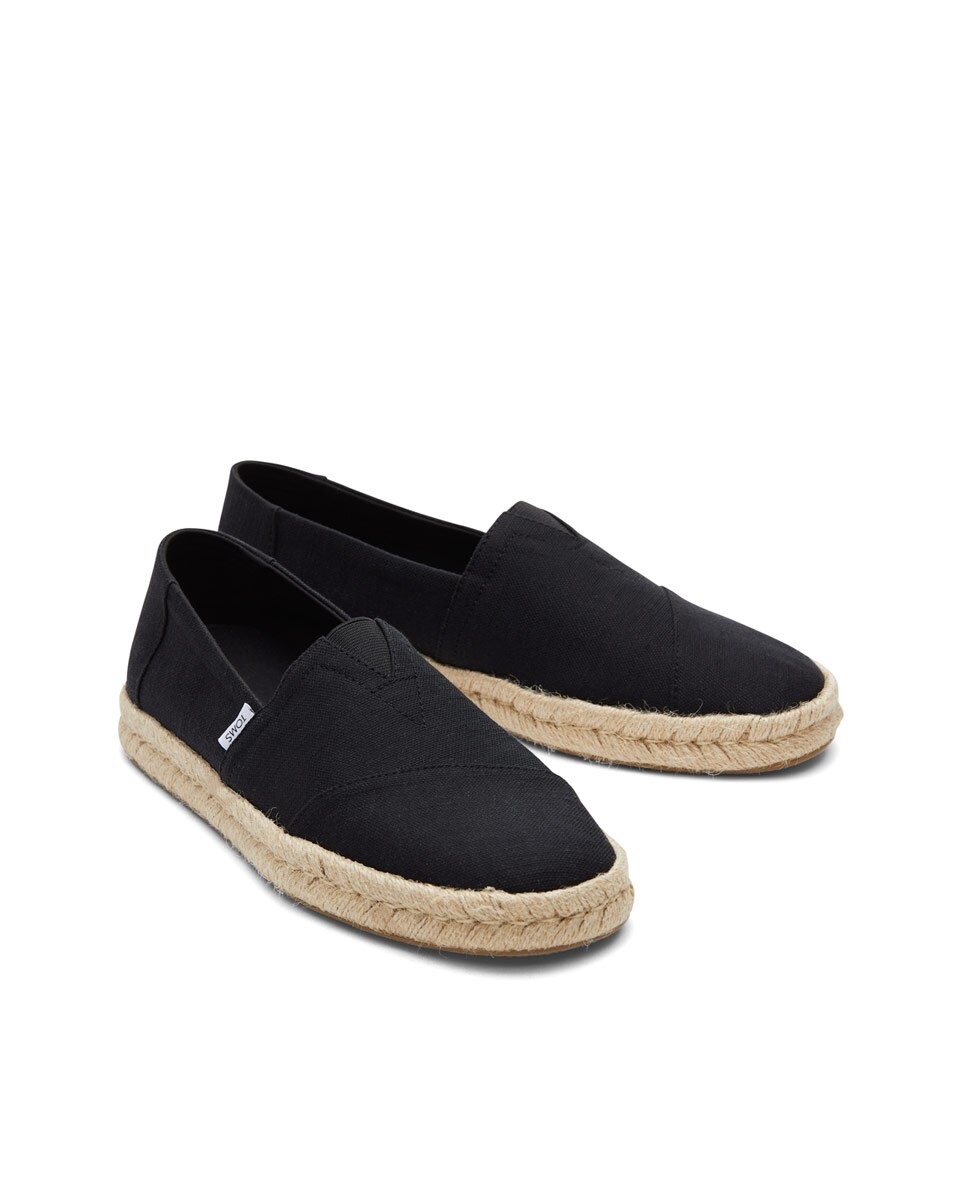 Alpargatas de hombre rope 2.0 de lona - Toms - Negro Negro-3