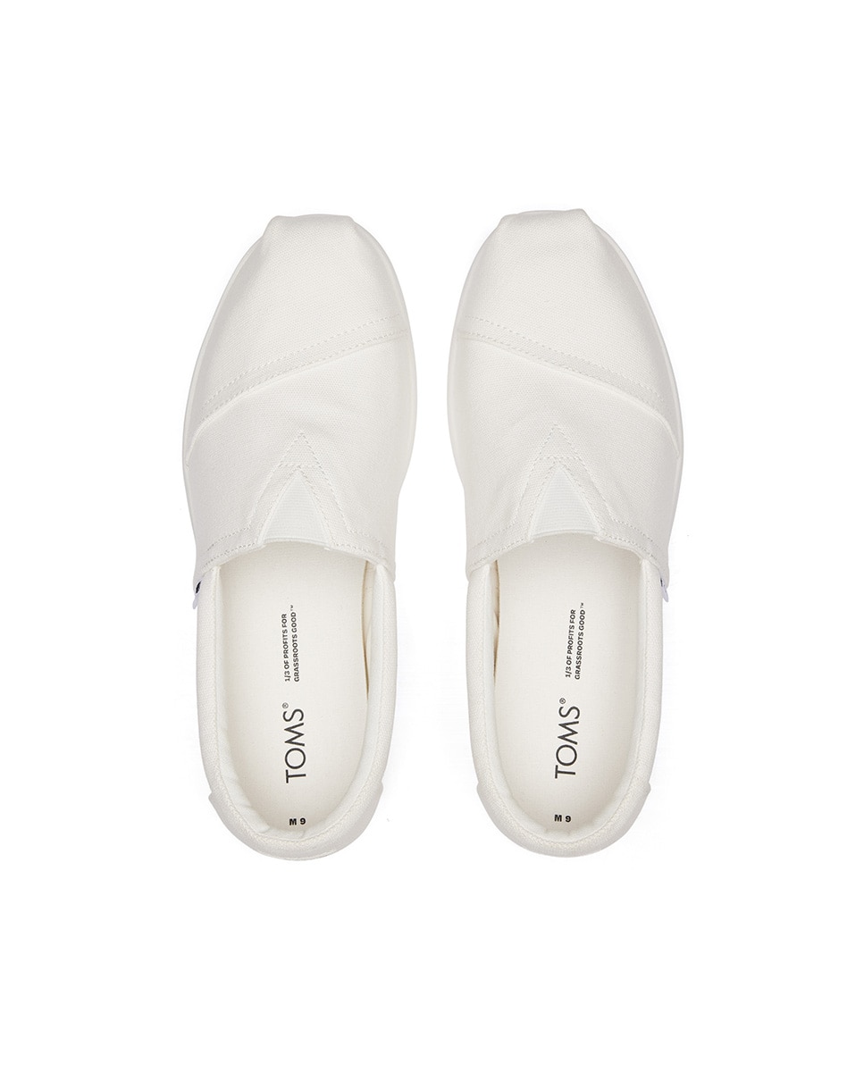 Alpargatas de hombre de lona y algodón - Toms - Gris claro Blanco-2