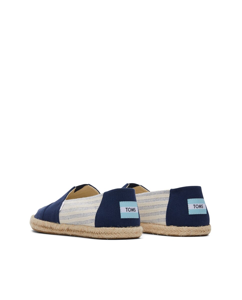 Alpargatas de hombre rope toms de lona marino a rayas - Azul Azul-2