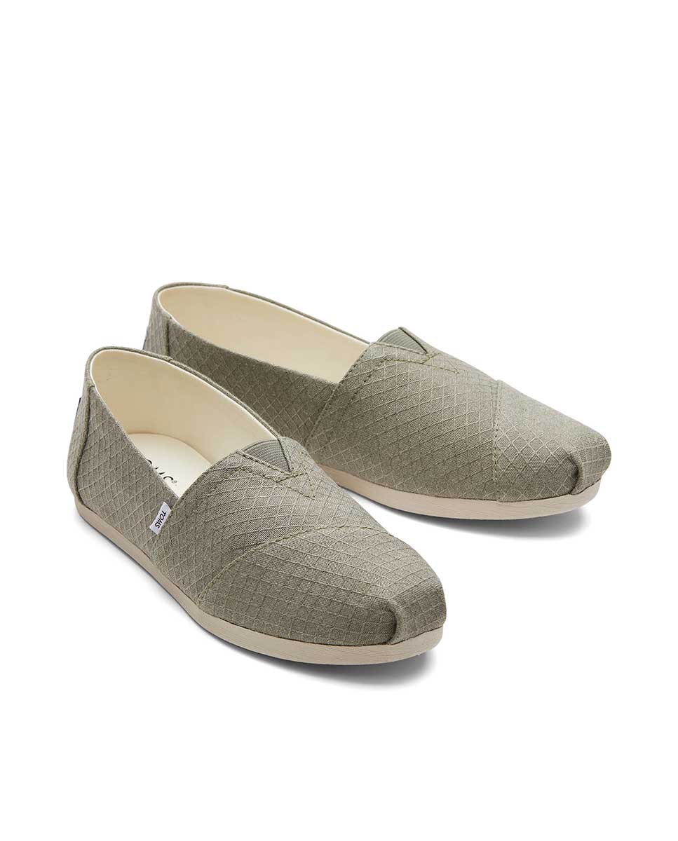 Alpargatas planas de mujer espadrille cloudbound toms de lona - Gris Gris-3