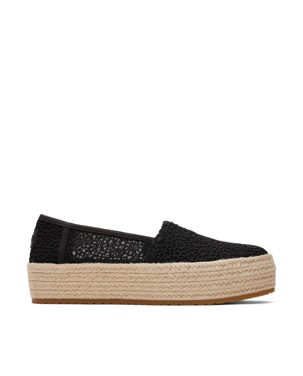 Toms - Alpargatas con plataforma para mujer Valencia con encaje.