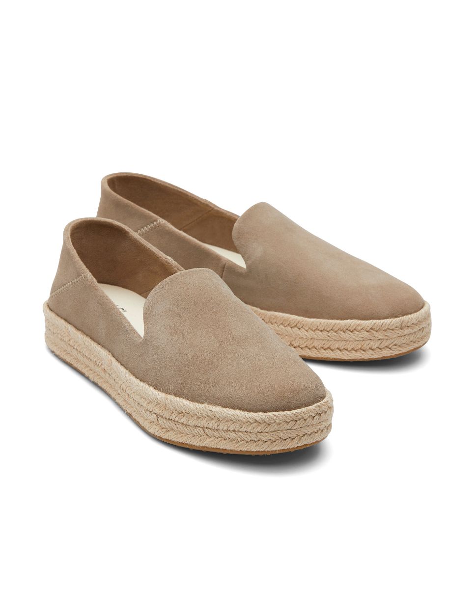 Alpargatas planas de mujer carolina toms de piel - Marrón Marrón-3
