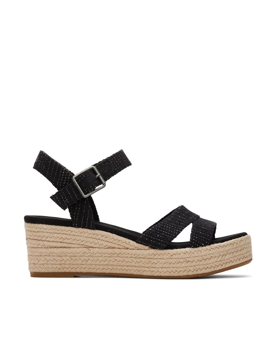 Imagen 0 de Sandalias de cuña para mujer Audrey con tiras Negro