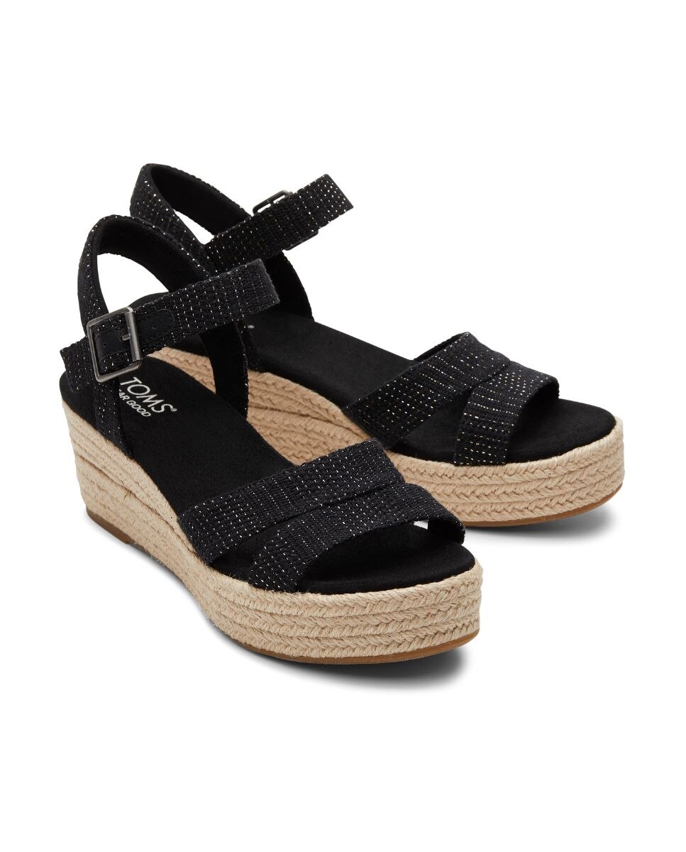 Sandalias de cuña para mujer Audrey con tiras - Toms - Negro Negro-3
