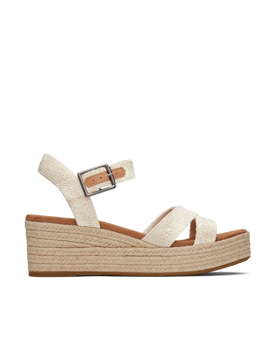 Toms - Sandalias de cuña audrey toms en tejido.