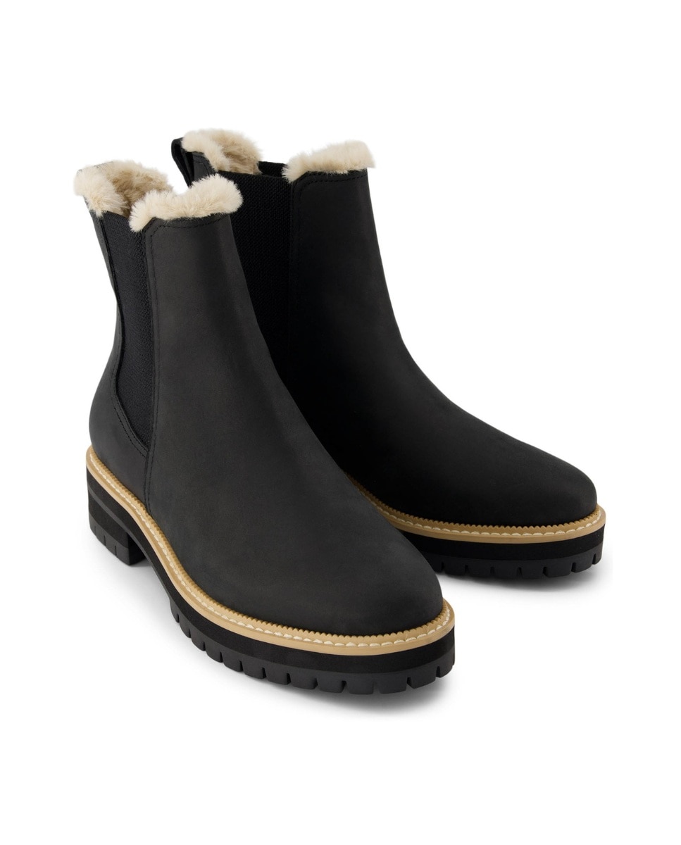 Botines de pelomujer bennet water resistant de piel - Toms - Negro Negro-3