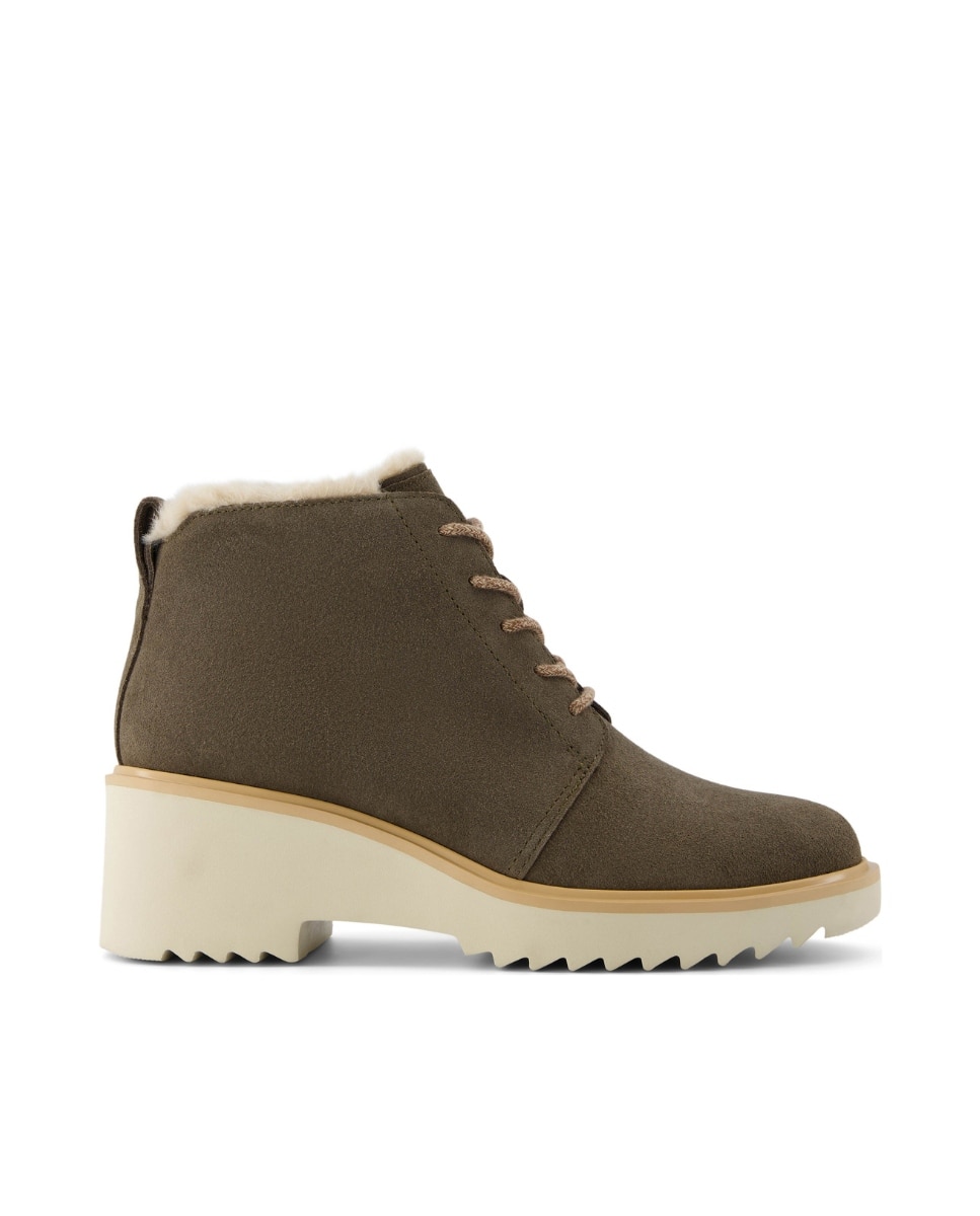 Botines básicos de mujer maude lace up toms en ante - Verde Verde-1