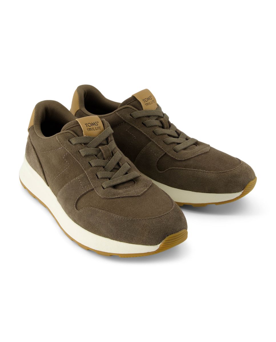 Zapatillas de hombre trvl lite retro de piel y cordones - Toms - Verde Oliva Verde Oliva-3