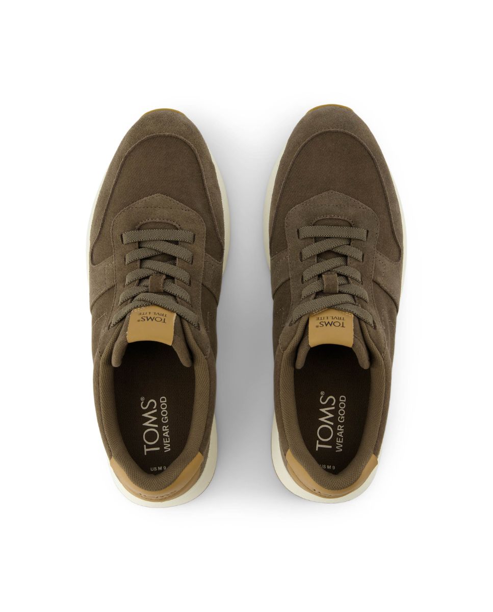 Zapatillas de hombre trvl lite retro de piel y cordones - Toms - Verde Oliva Verde Oliva-2