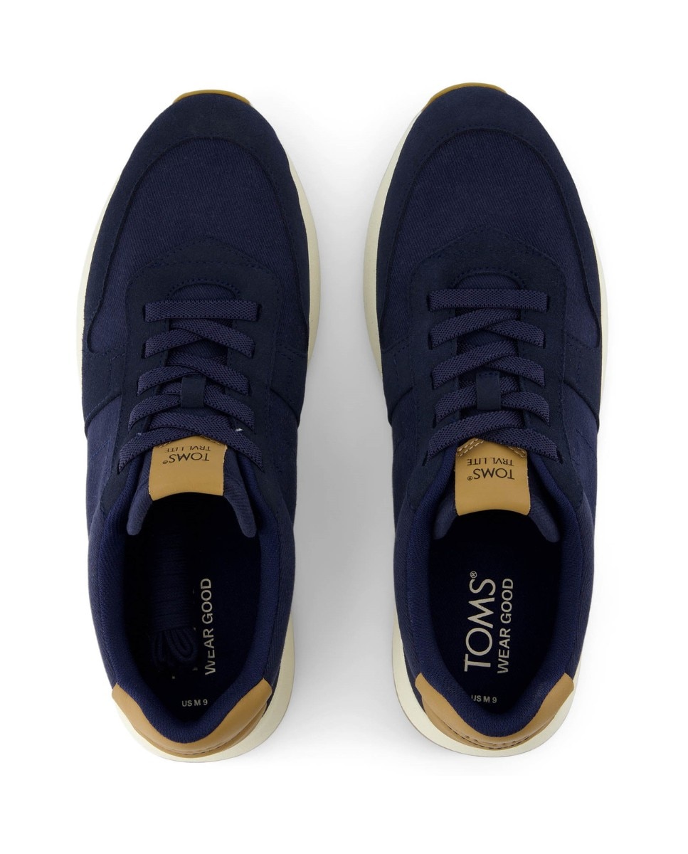 Zapatillas de hombre trvl lite retro de piel y cordones - Toms - Azul marino Azul marino-2