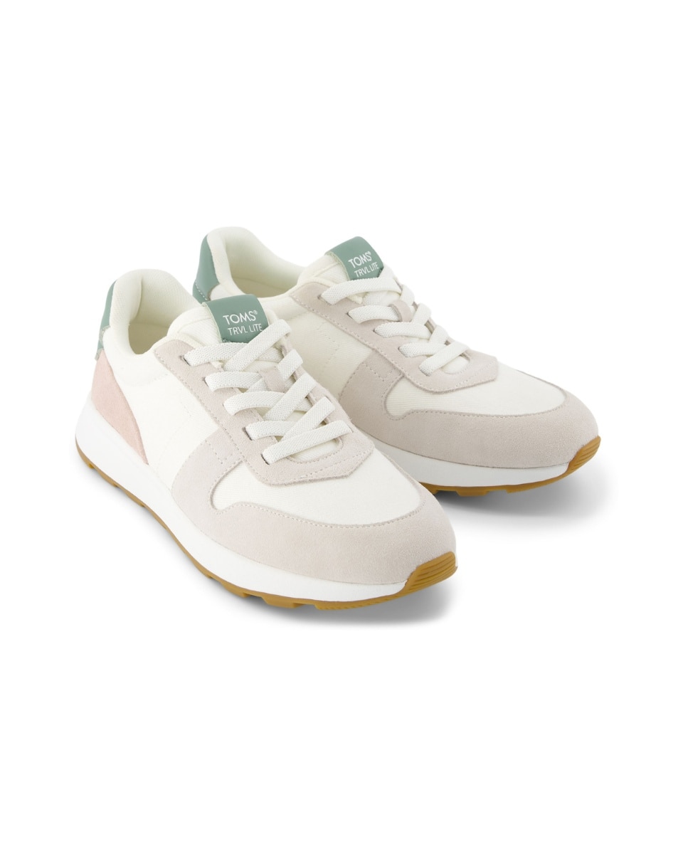 Zapatillas retro de mujer trvl lite de lona y cordones - Toms - Blanco Blanco-3