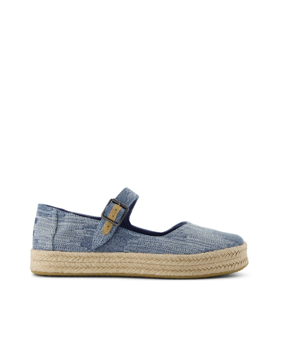 Toms - Alpargatas con plataforma para mujer Carolina Mary Jane en canvas.