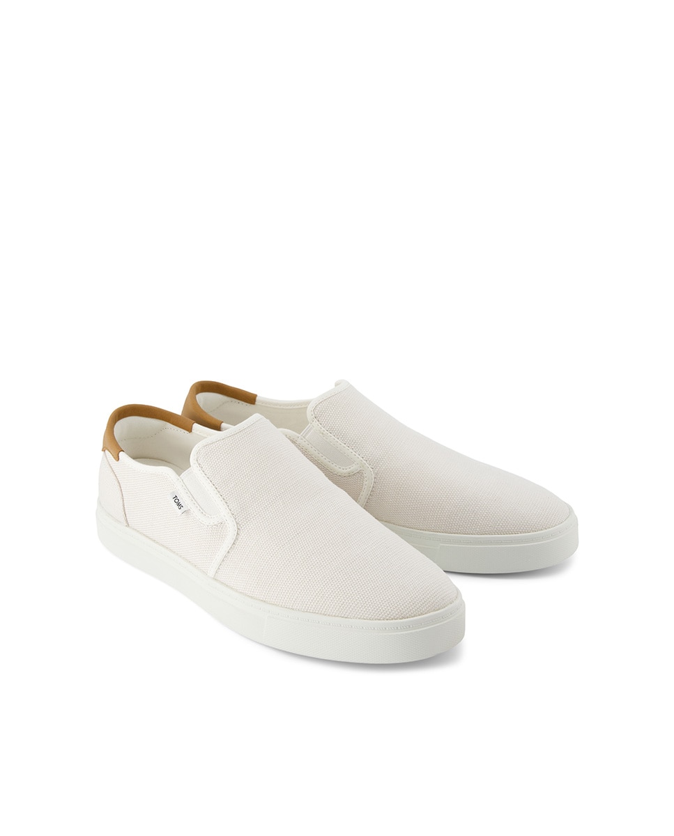 Zapatillas de hombre baja 2 de lona sin cordones - Toms - Blanco Blanco-3