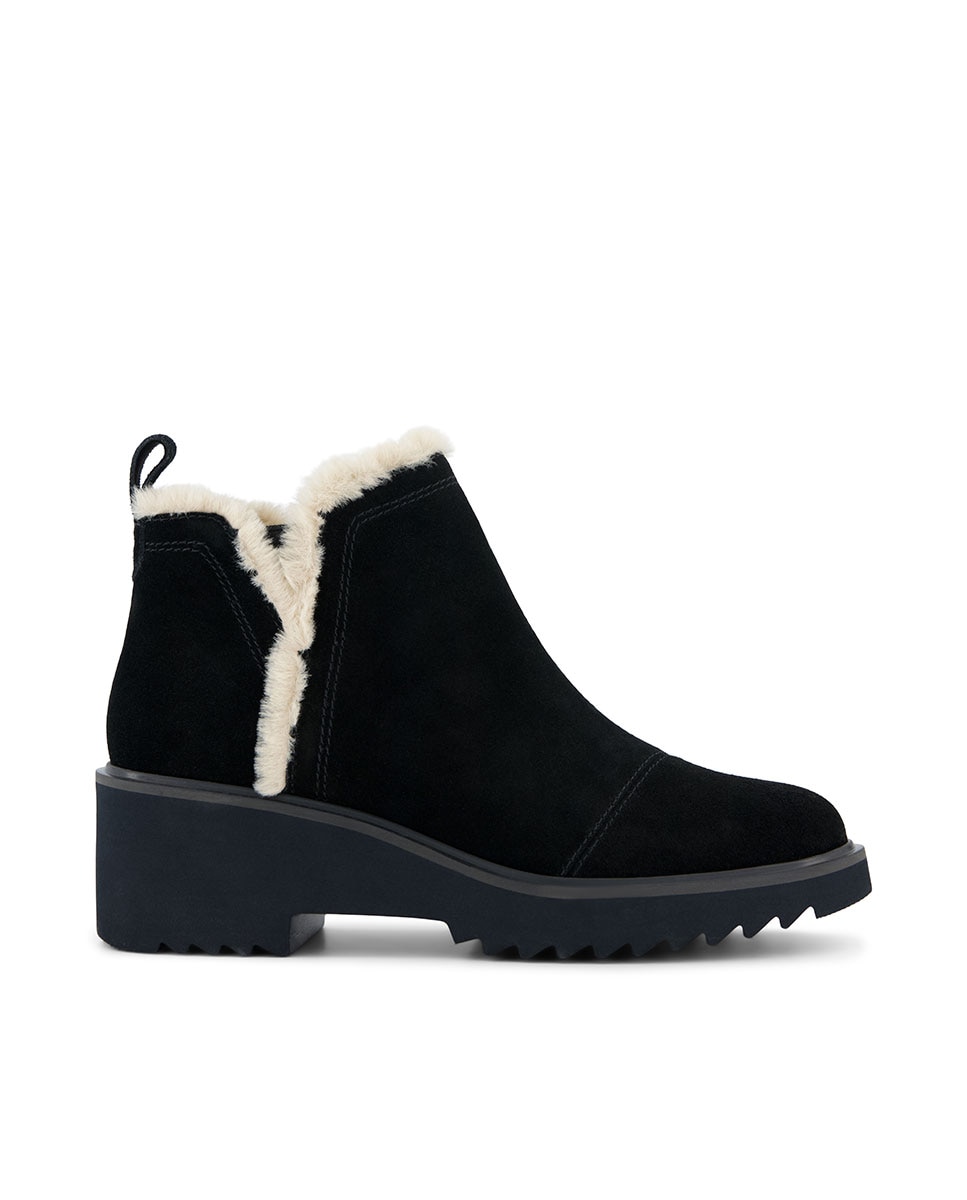 Botines de pelo de mujer maude de piel - Toms - Negro Negro-1