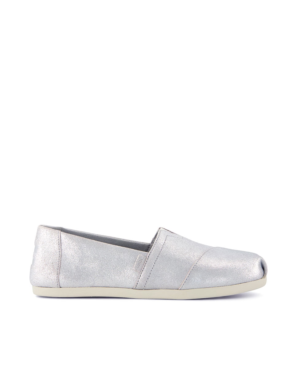 Toms - Alpargatas planas de mujer Classic de ante en gris.