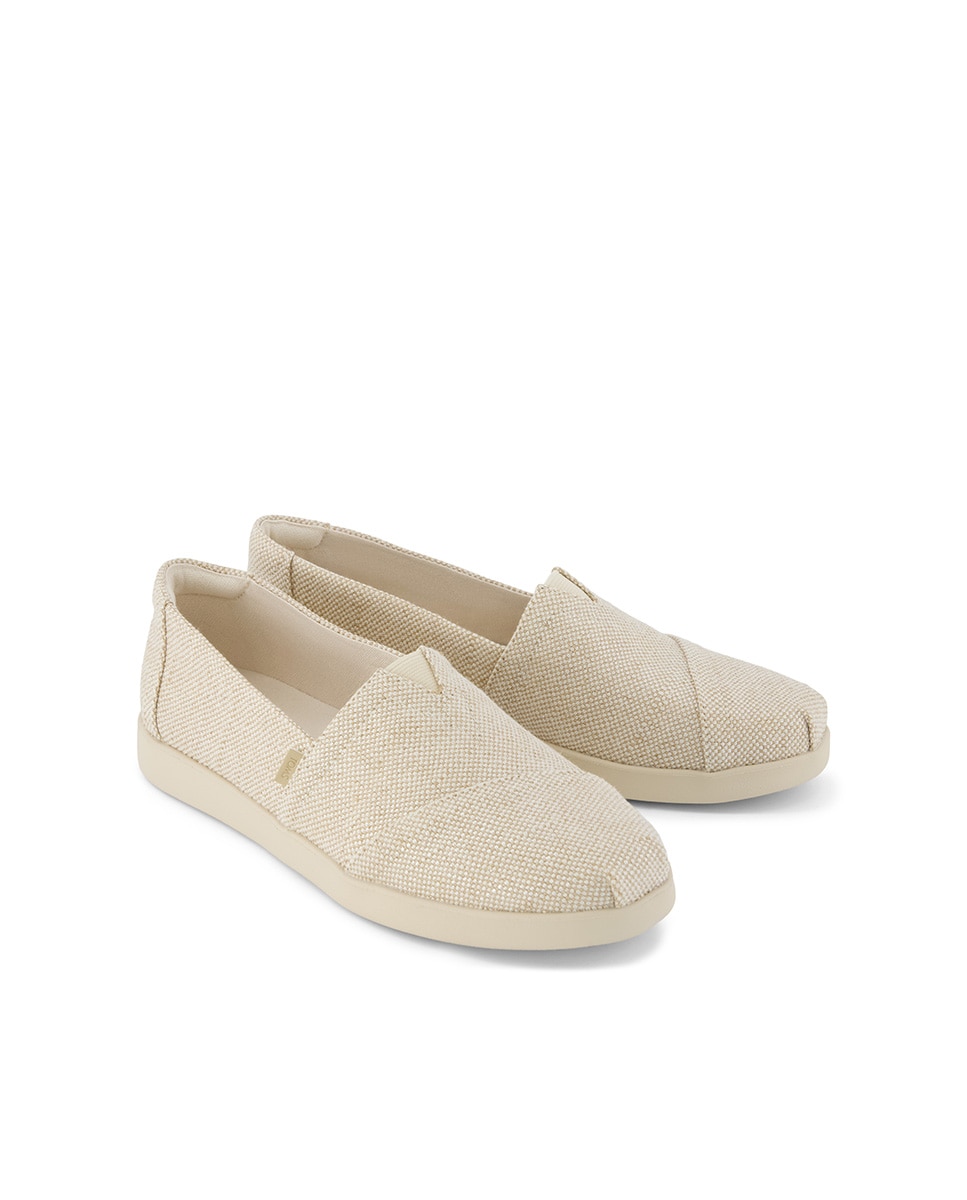 Alpargatas planas de mujer plus de lona - Toms - Oro Oro-3