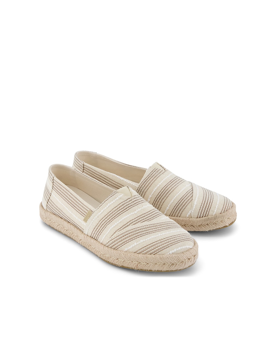 Alpargatas planas de mujer rope 2.0 de lona - Toms - Beige/Marrón Beige/Marrón-3