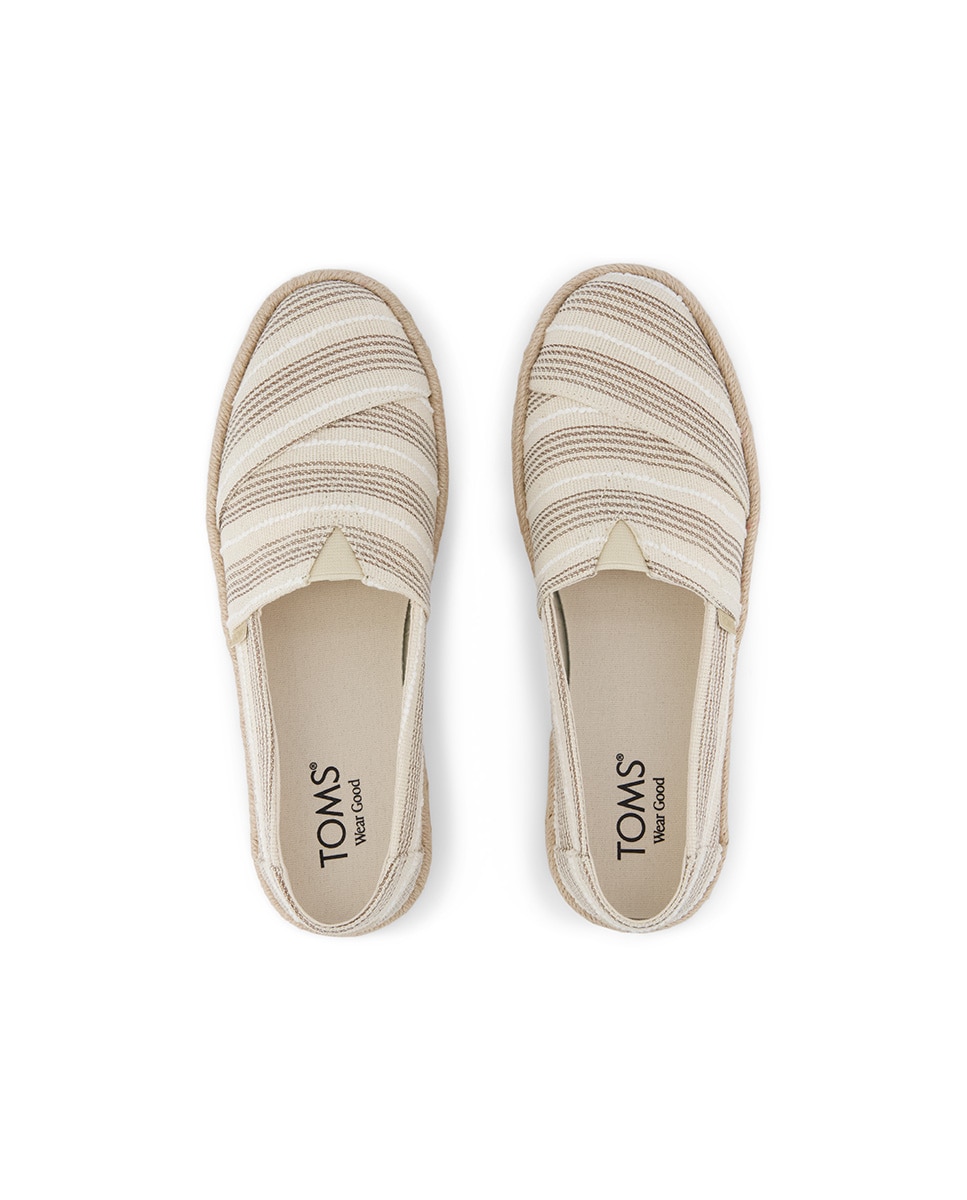 Alpargatas planas de mujer rope 2.0 de lona - Toms - Beige/Marrón Beige/Marrón-2