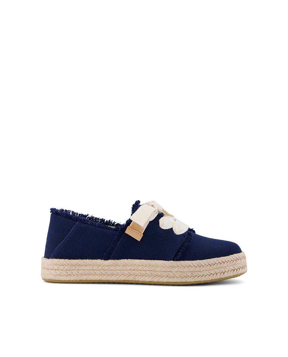Toms - Zapatos con cordones de mujer carolina lace up toms de lona.