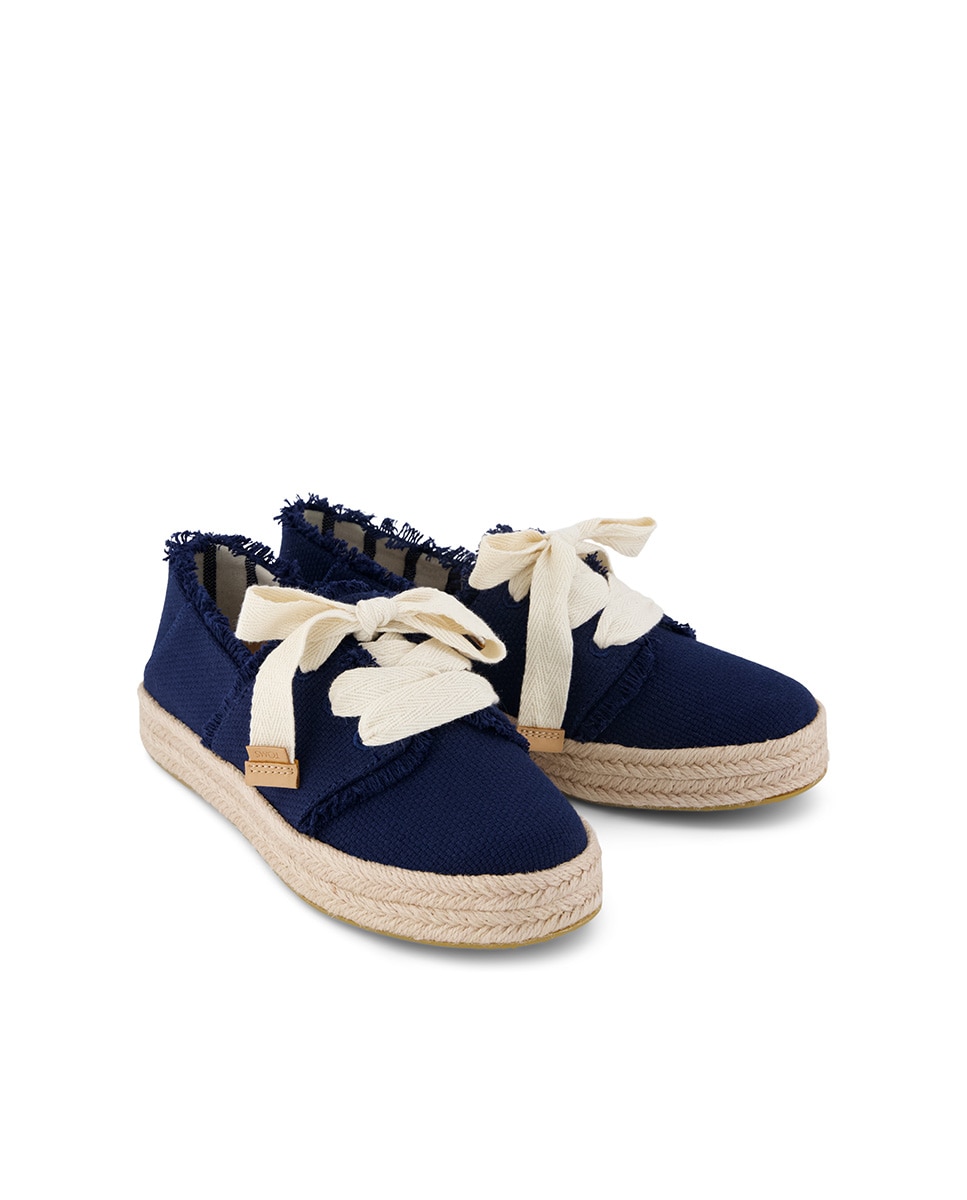 Zapatos de cordones de mujer carolina lace up de lona - Toms - Azul marino Azul marino-3
