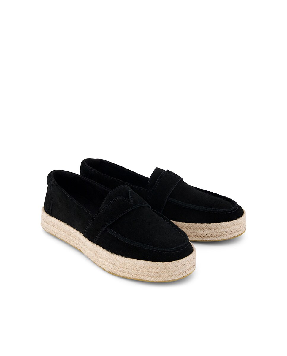 Alpargatas planas de mujer blakely toms de ante - Negro Negro-3