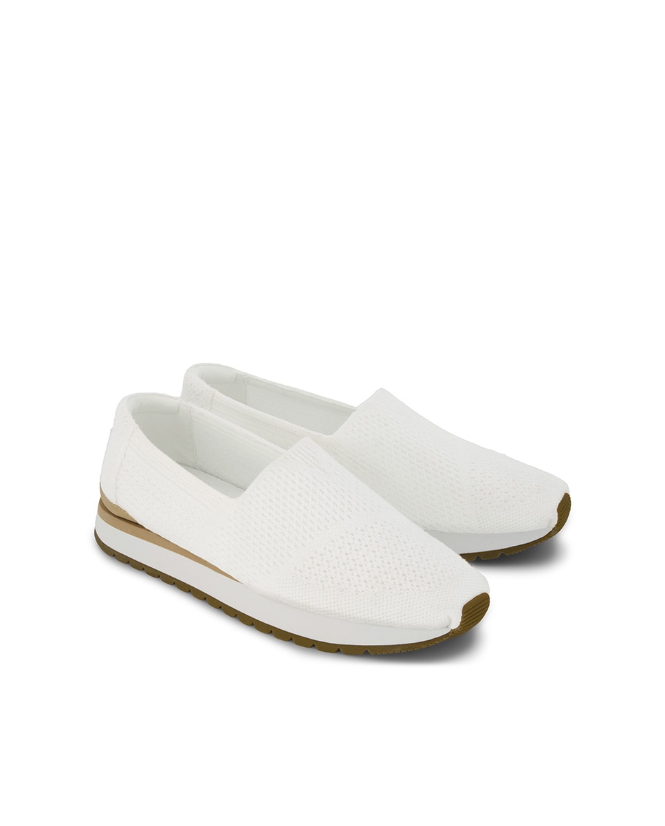 Zapatillas retro de mujer resident plus de lona - Toms - Blanco Blanco-3