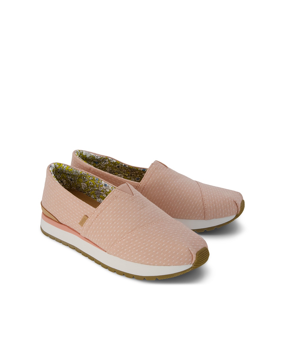 Zapatillas retro de mujer resident plus de lona - Toms - Rosa Rosa-3