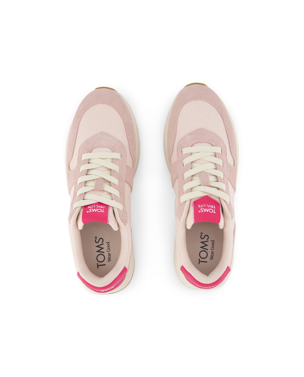 Zapatillas retro de mujer trvl lite de lona y cordones - Toms - Rosa Rosa-2